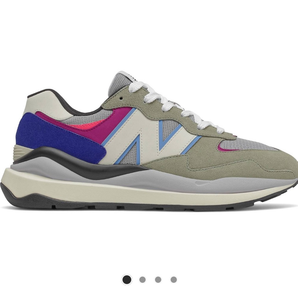 New Balance 57 /40 suede sneakers in gray multi color block
